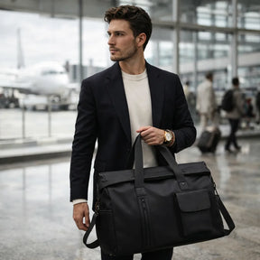 bolsa de ombro masculina para viagem executiva cor preta