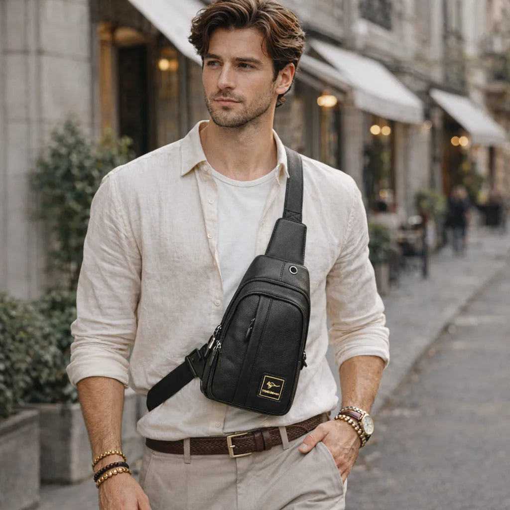 bolsa shoulder bag masculina urbana minimalista
