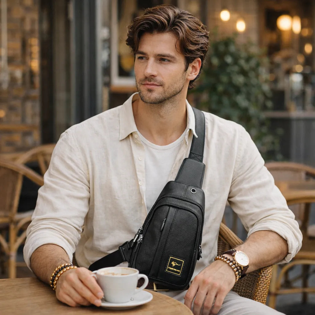 bolsa shoulder bag transversal masculina em couro valenteo patrizio