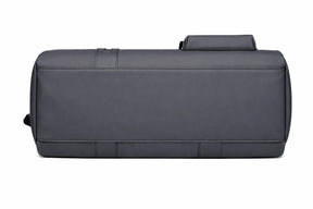 bolsa de viagem cinza masculina com acabamento premium