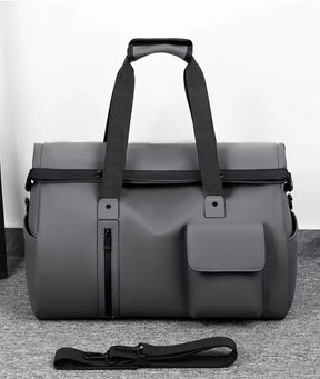 bolsa de viagem minimalista padrão pure color cinza