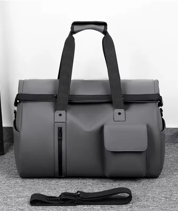 bolsa de viagem minimalista padrão pure color cinza