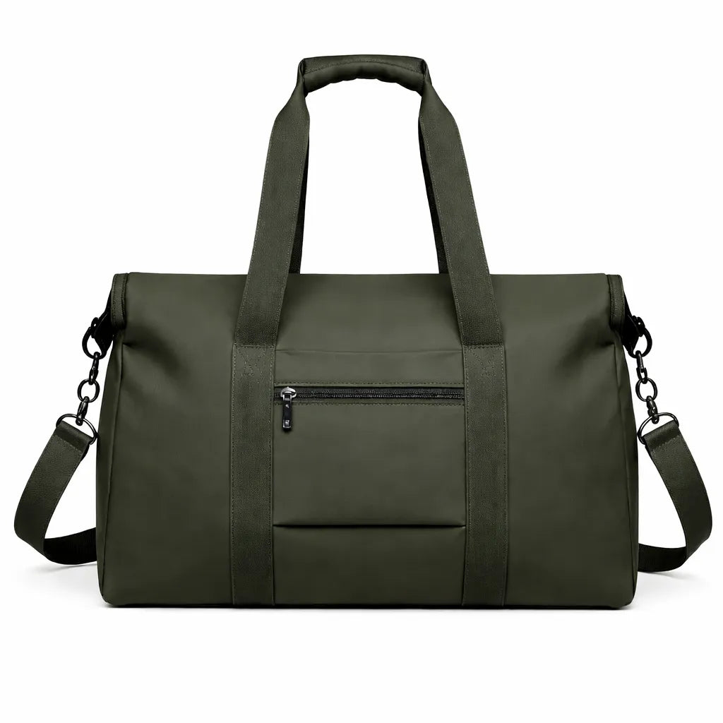 bolsa de viagem minimalista padrão pure color verde