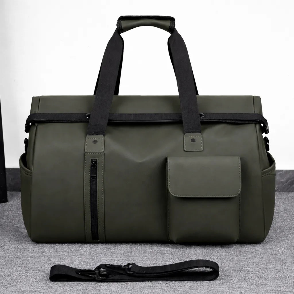bolsa de viagem verde para negócios com grande capacidade