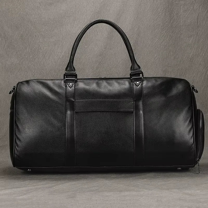 bolsa viagem resistente a água em couro bovino