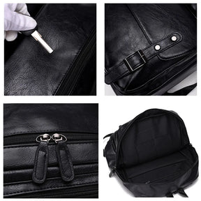 close up nas alças, divisórias e zíperes da mochila executiva valenteo carbone preto, demonstrando a qualidade e resistência