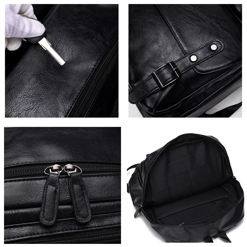 close up nas alças, divisórias e zíperes da mochila executiva valenteo carbone preto, demonstrando a qualidade e resistência