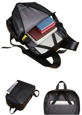 Todos os compartimentos e divisórias da mochila para notebook e acessórios tech