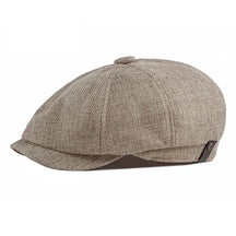 estilo europeu boina de linho masculina