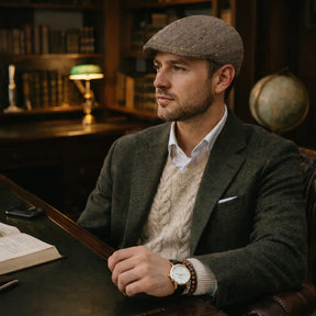 estilo peaky blinders boina masculina lancaster cor caqui