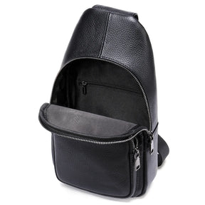 interior bolsa transversal masculina em couro com compartimentos