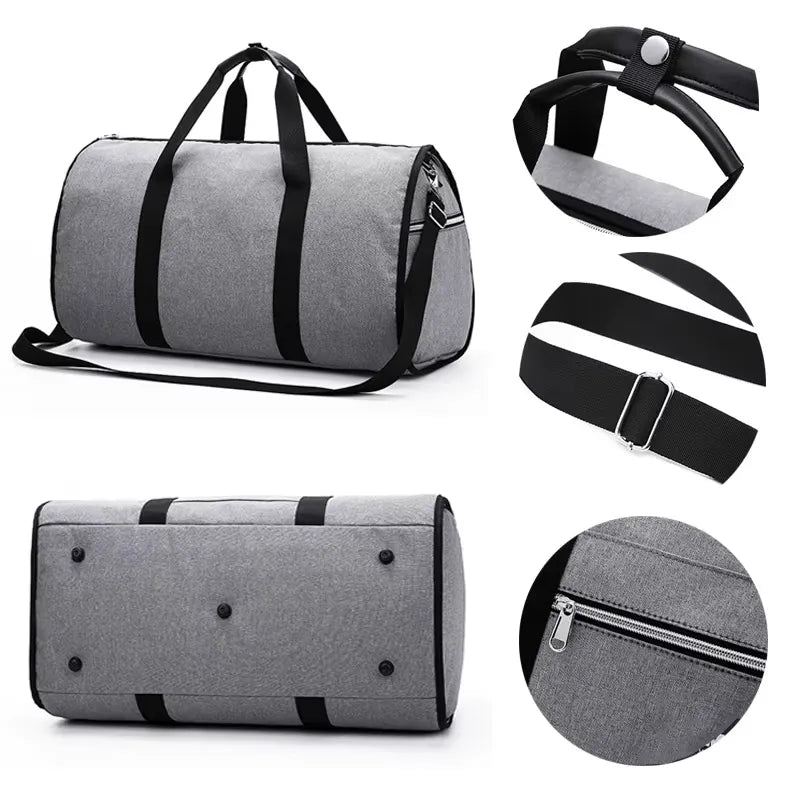 mala de bordo 55cm cinza business