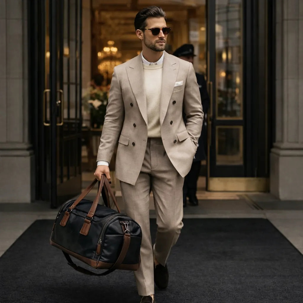 mala de mão compacta masculina para viagem de avião