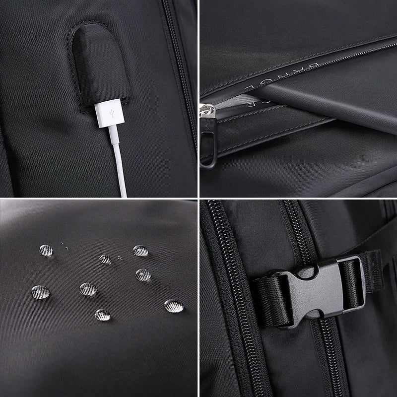 mochila de viagem executiva com tecido impermeavel