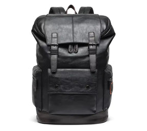 Detalhe frontal da mochila para notebook masculina premium Valenteo