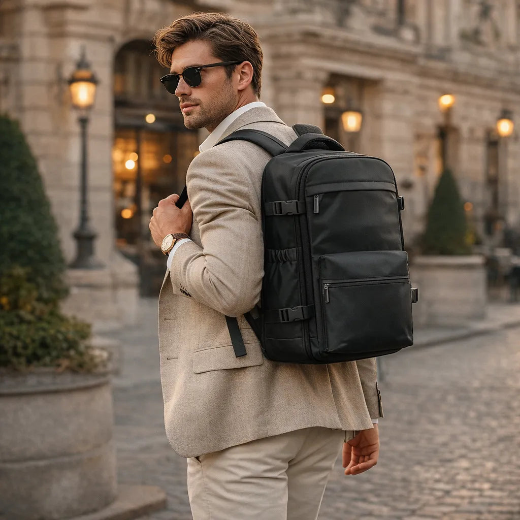 mochila executiva para nômade digital de luxo