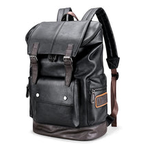 Mochila Executiva Valenteo Bellagio em couro preto vista frontal