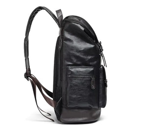 Mochila executiva valenteo bellagio em vista lateral demonstrando o compartimento com zíper