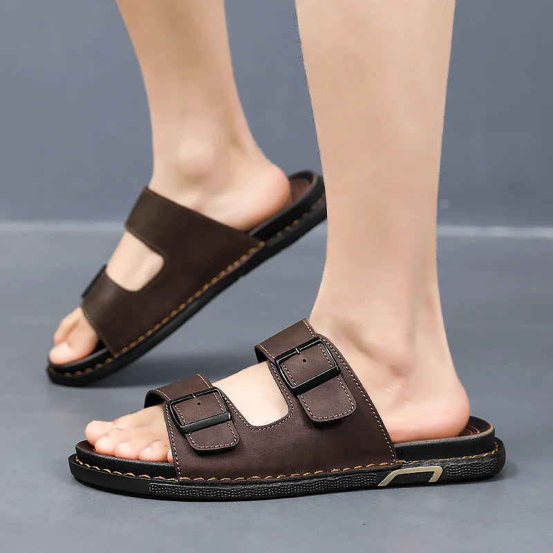 papete masculina marrom anatômica para caminhada