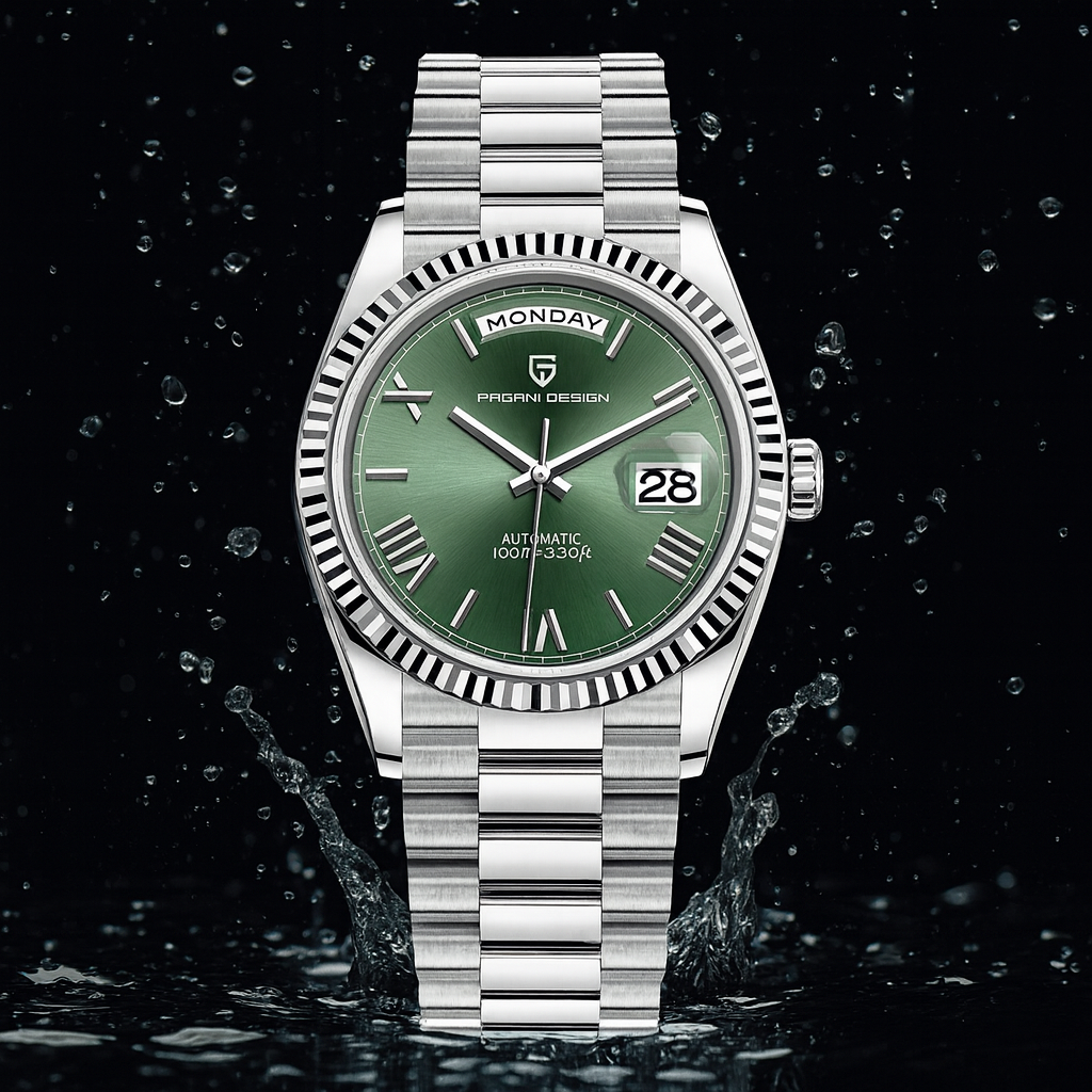 Relógio Automático Verde President Date