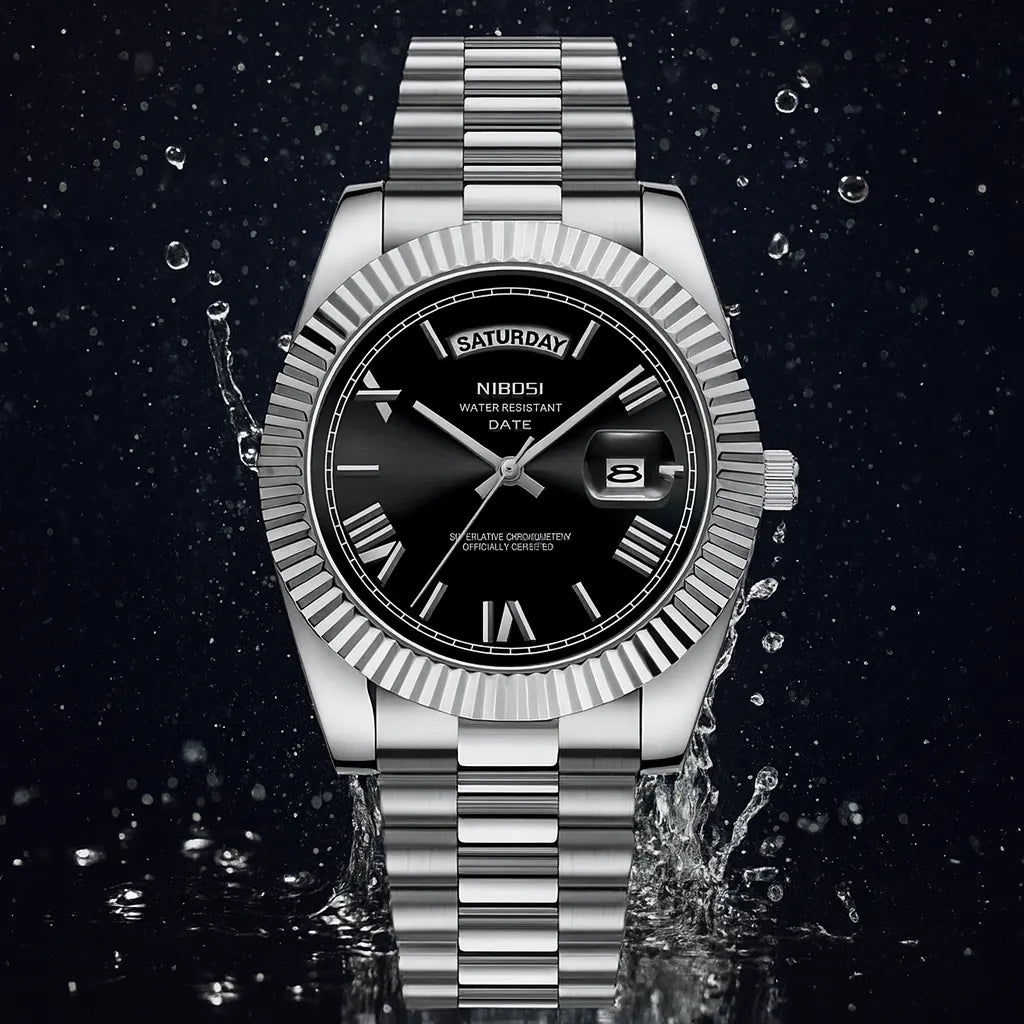 Relógio Quartzo Preto President Date