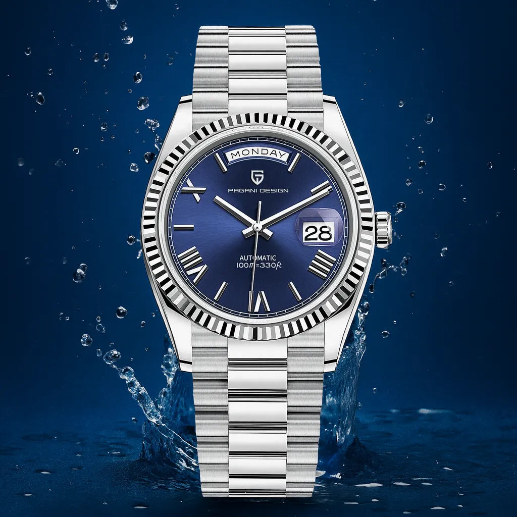 Relógio Automático Azul President Date
