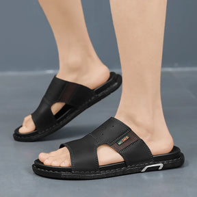 sandália masculina casual estilosa preta