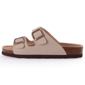 sandália masculina estilo birken bege