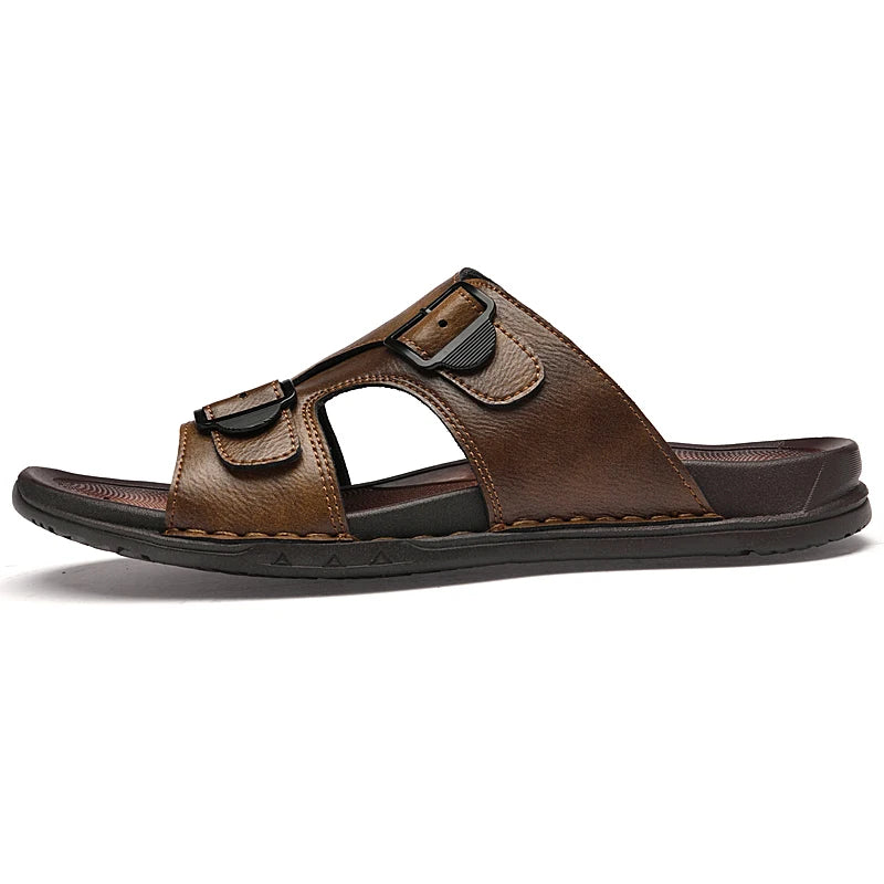 sandália masculina estilo casual diário marrom