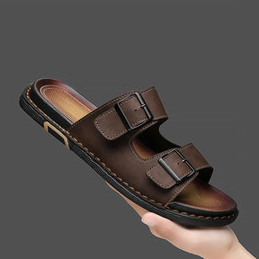 sandália masculina outdoor antiderrapante marrom