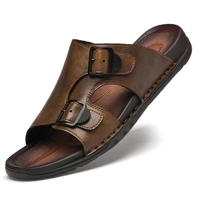 sandália masculina papete valenteo siena marrom