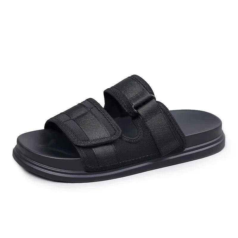 Papete masculina Valenteo Salerno preto em ângulo lateral destacando o conforto e qualidade