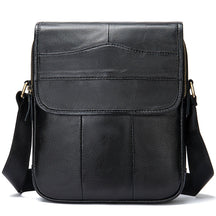 shoulder bag masculina em couro legítimo preta