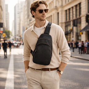 shoulder bag minimalista em couro legitimo 