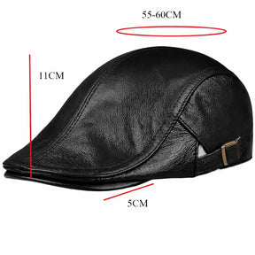tabela de medidas boina masculina couro valenteo preto