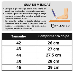 tabela de medidas papete valenteo sardegna